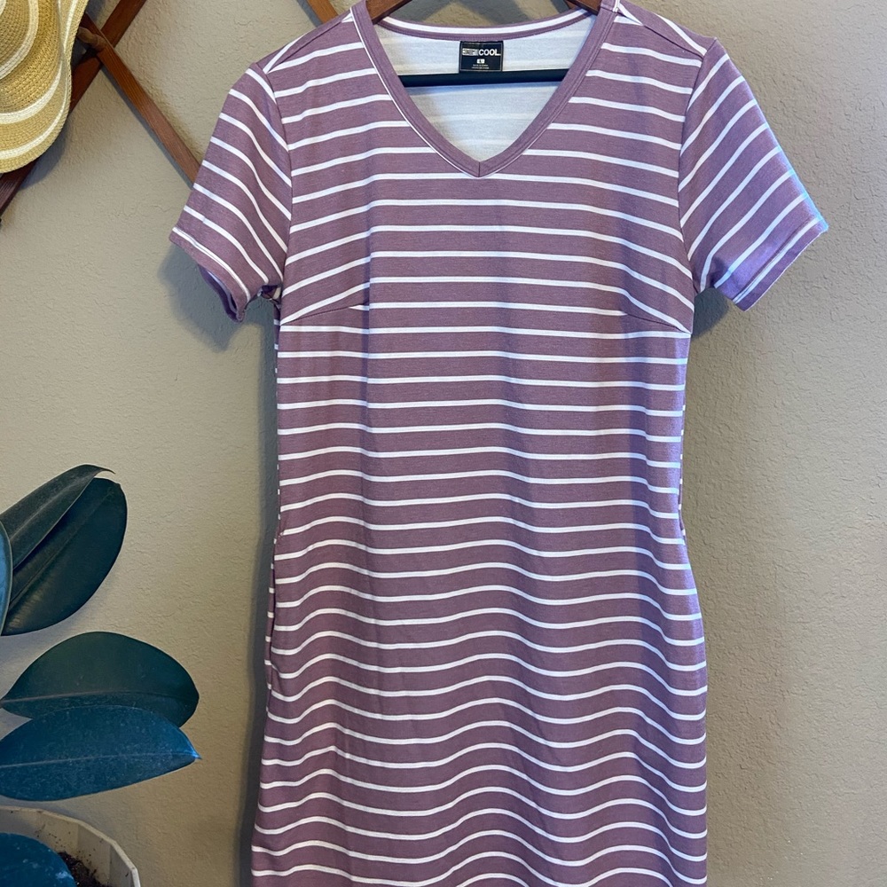 Striped T-Shirt Dress with Pockets